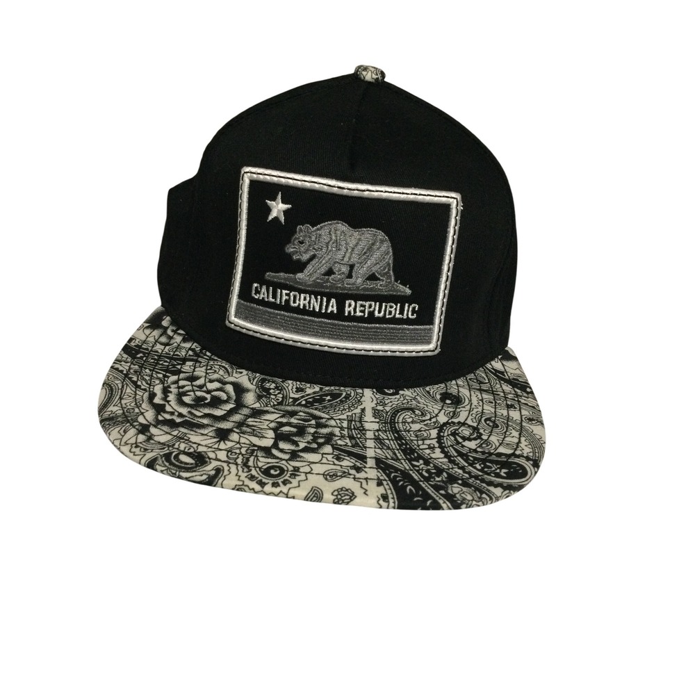 California Republic Bear Flag Baseball Cap Snapback Paisley‎ Undervisor Official